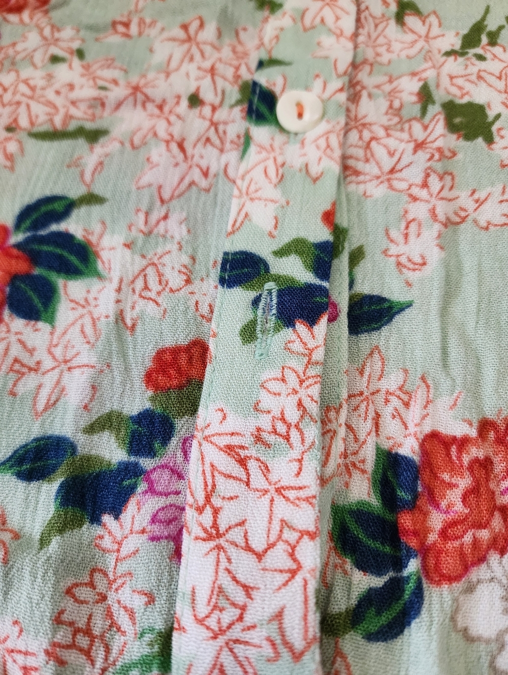 Anthropologie Meadow Rue Top Women's 10 Mint Green Floral Sleeveless - Picture 8 of 13